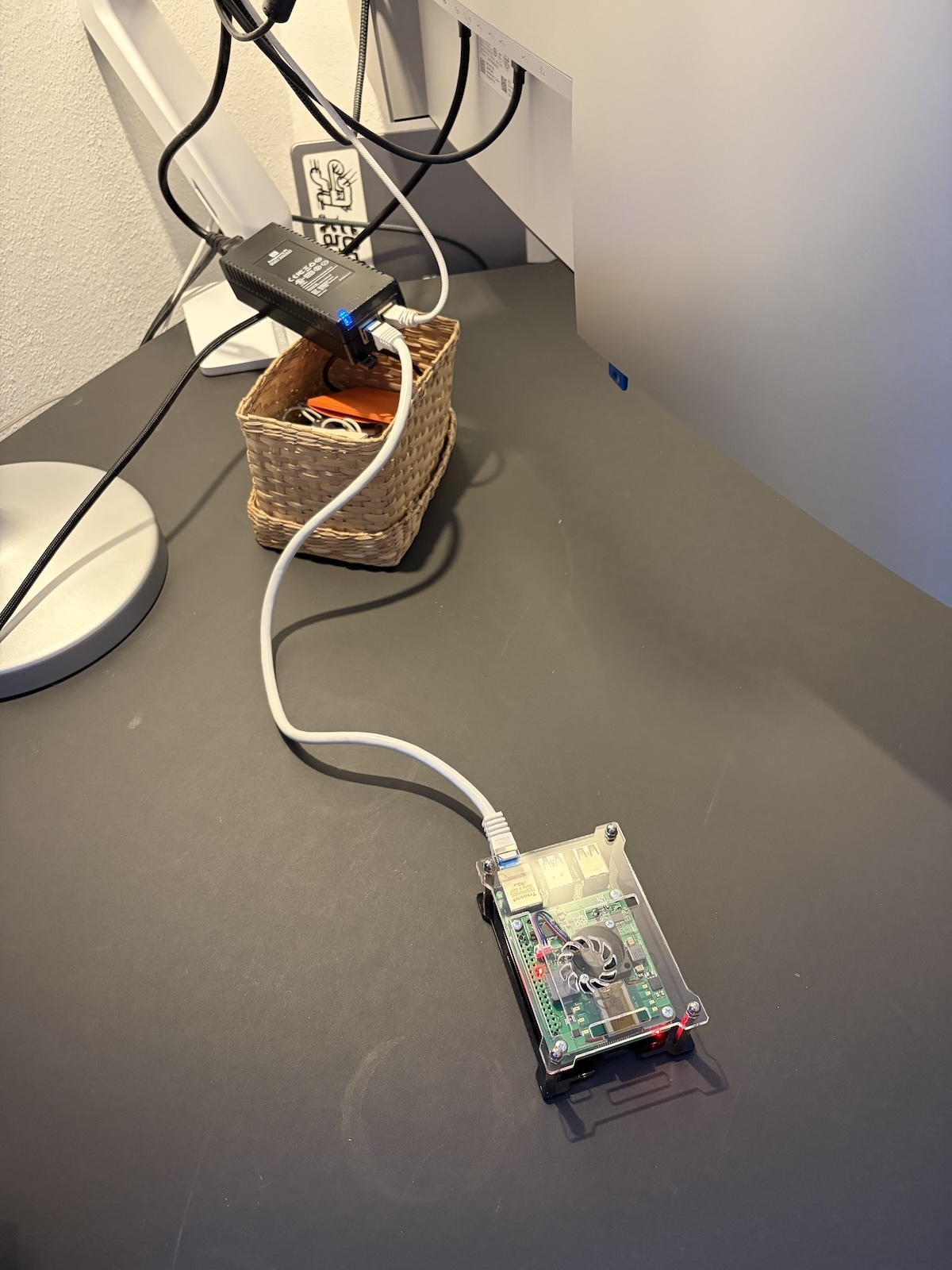 Testing power over Ethernet using a device that adds power (extra electricity) to an Ethernet cable